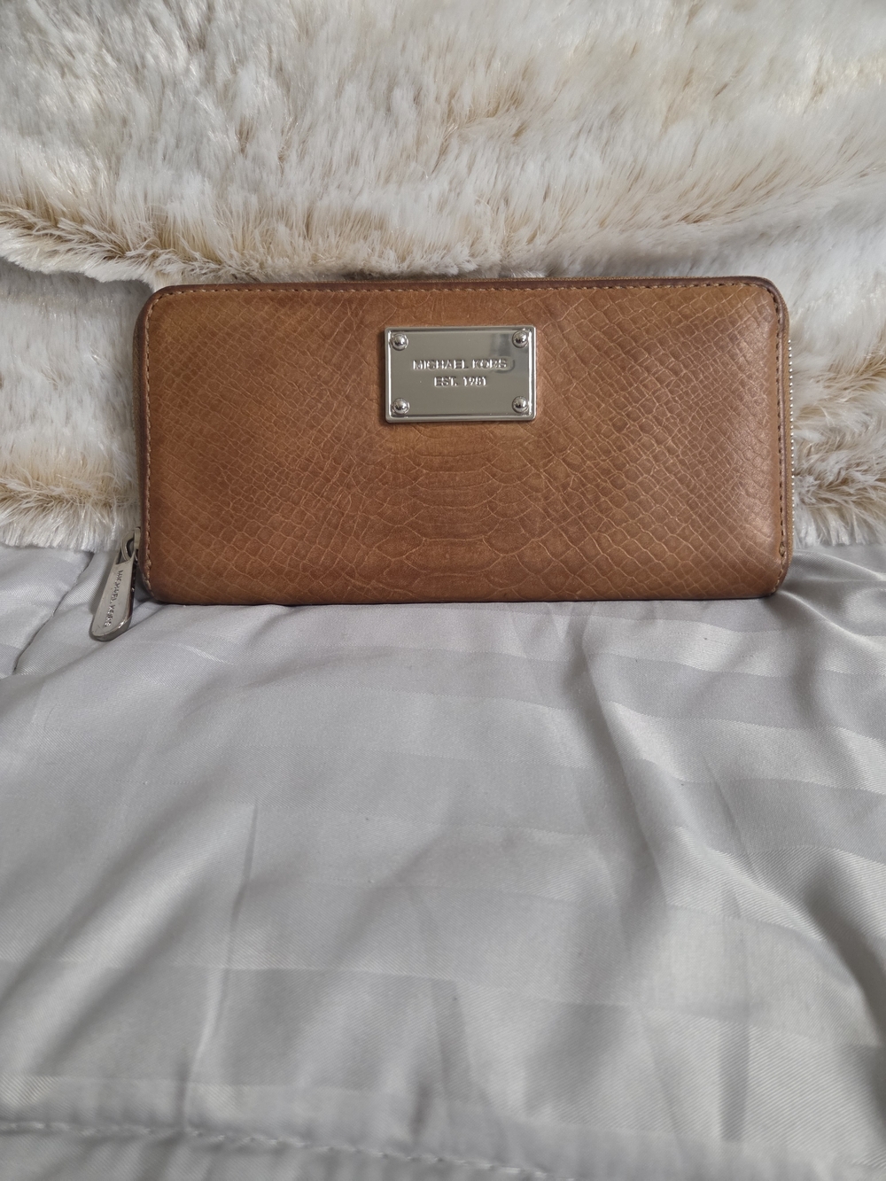 Michael Kors Jet Set Python-Embossed Leather Continental Wallet
